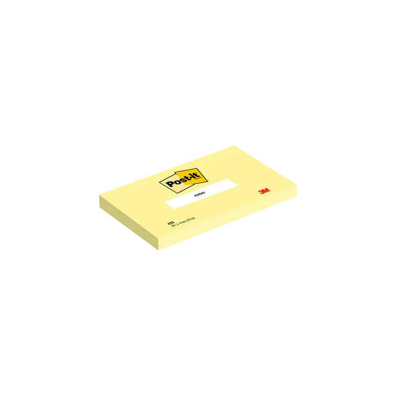 Post-It Blocs Notas 655 Canary Yellow 76x127 -Pack 12-
