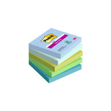 Post-It Blocs Notas Super Sticky 90 Hojas Colores Lugares Osasis 76x76 5 Blocs