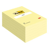 Post-It Pack De 6 Blocs De 100 Notas Adhesivas Reposicionables - Forma Rectangular - 101x152mm - Amarillo Claro