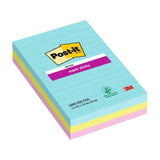 Post-It Super Sticky Pack De 3 Blocs De 90 Notas Adhesivas Reposicionables - Forma Rectangular - 101x152mm - Colores