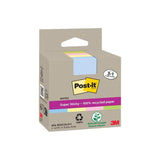 Post-It Super Sticky Pack De 4 Blocs De 70 Notas Adhesivas Recicladas - Forma Cuadrada - 76x76mm - Colores Surtidos
