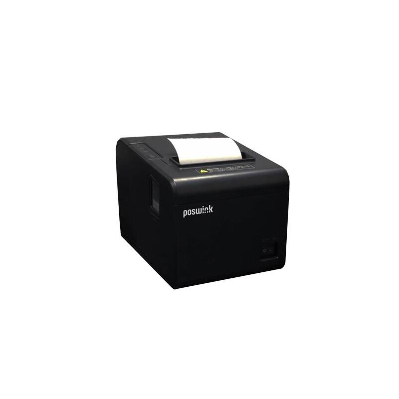Poswink Impresora De Tickets Térmica Triple Conexión Usb Rs232 Ethernet Negra Autocorte