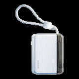Power Bank  Sharge Flow Go Blanco Con Cable Integrado 10000mah 22,5w Usb-C