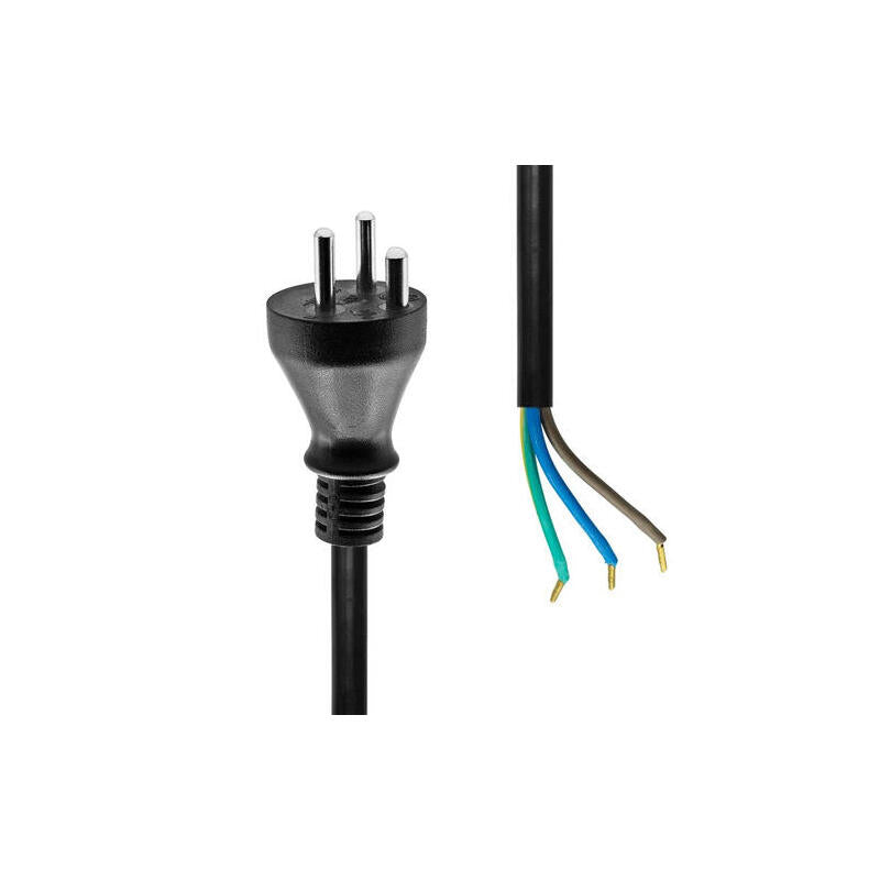 Power Cord Denmark To Open - End 3m Black - Warranty: 360m