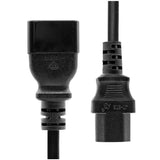 Power Extension Cord C13 To  C20 0.5m Black