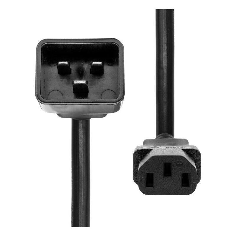 Power Extension Cord C13 To  C20 0.5m Black