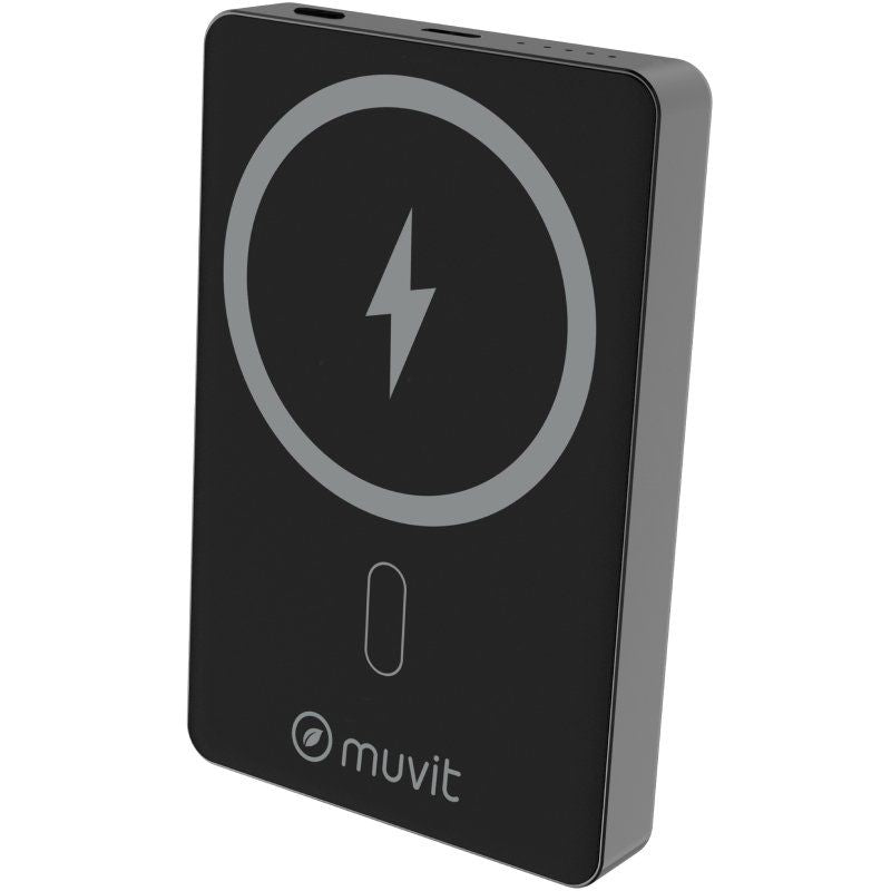 Powerbank 10000mah Muvit For Change Mcchp0010 20w Wireless Negra Incluye Cable Usb Tipo-C