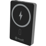 Powerbank 10000mah Muvit For Change Mcchp0010 20w Wireless Negra Incluye Cable Usb Tipo-C