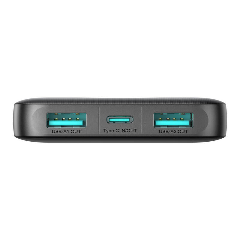 Powerbank Joyroom Jr-Pbf12 10000mah 2.4a Con 2 Puertos Usb-A Y 1 Usb-C  Negro