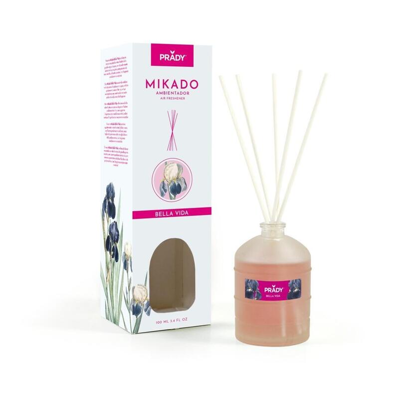 Prady Ambientador Mikado Belle Epoque - Frasco De Cristal 100ml Y Varitas Difusoras