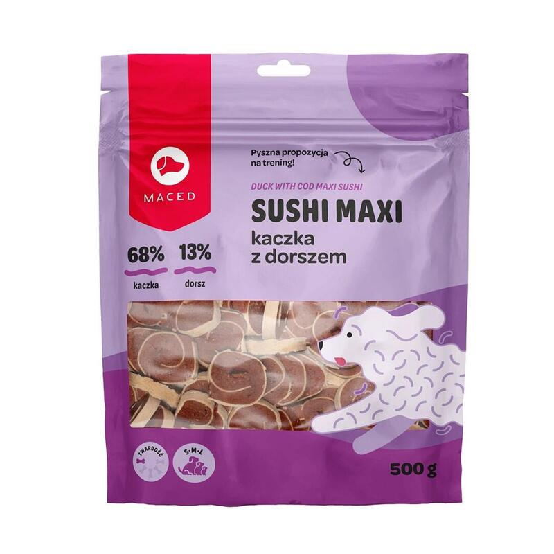 Premio Para Perros Maced Duck With Cod Maxi Sushi  500g