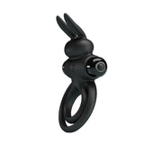Pretty Love - Anillo Vibrador Iii Conejo Para Pene Negro