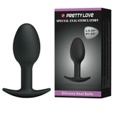 Pretty Love - Plug Anal Silicona 6.5 Cm Negro