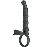 Pretty Love - Tatum Anillo Vibrador Pene Con Plug 10 Vibraciones Negro