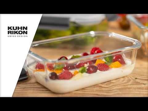 EAN 7610154240349 - KUHN RIKON 24034 recipiente de almacenar comida Rectangular Contenedor 3,21 L Gris, Transparente 3 pieza(