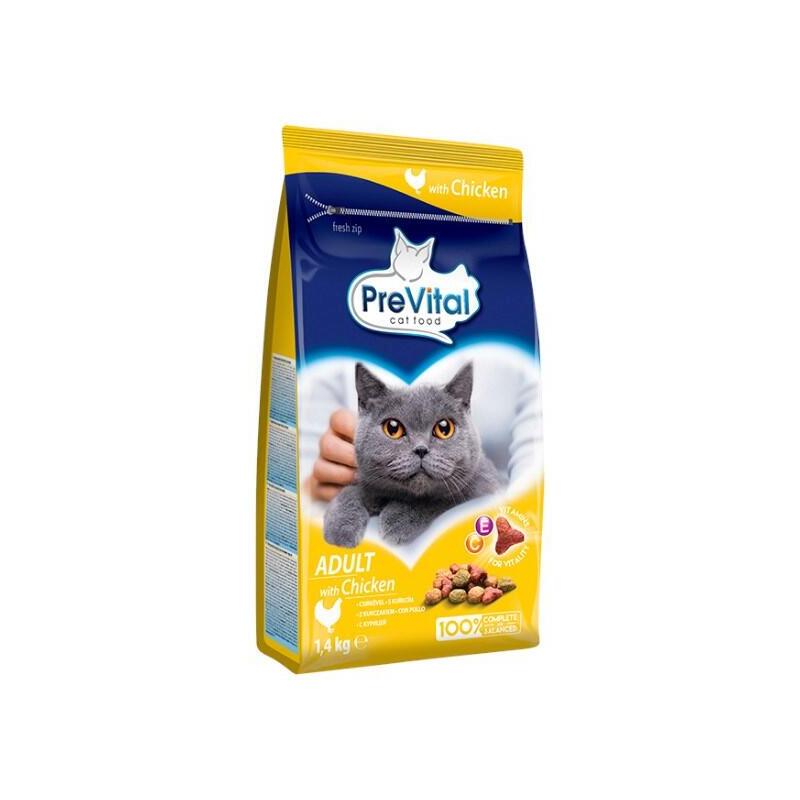 Prevital Comida Para Gatos Adulto Con Pollo - Alimento Seco Para Gatos - 1,4 Kg