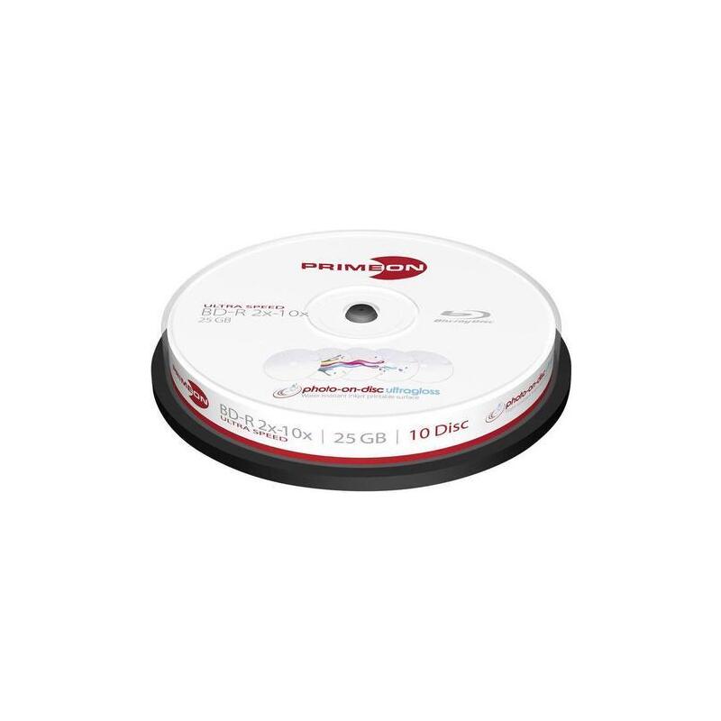 Primeon Bd-R 25gb 2-10x, Ultra Speed, Bobina (10 Discos)