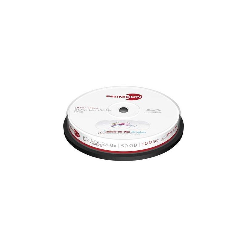 Primeon Bd-R Dl 50gb 2-8x, Ultra Speed, Bobina (10 Discos)
