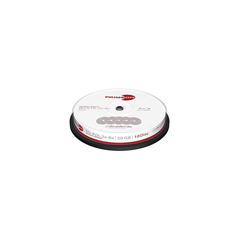 Primeon Bd-R Dl 50gb/2-8x, Ultra Speed, Bobina (10 Discos)
