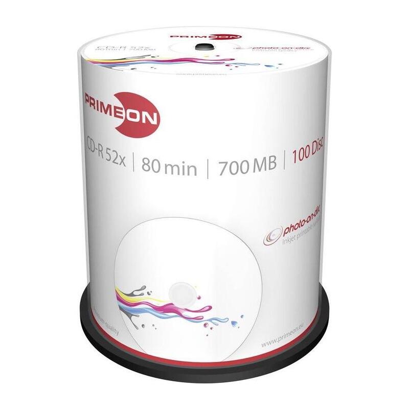 Primeon Cd-R 80min 700mb 52x Bobina (100 Discos)