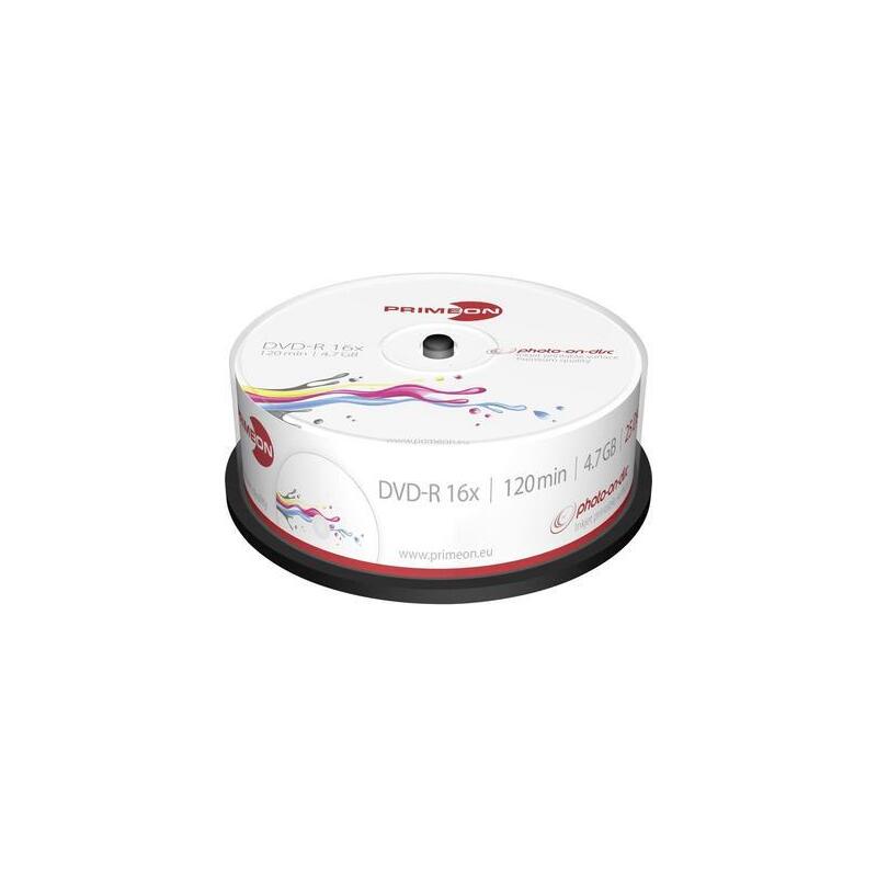 Primeon Dvd-R 4.7gb 120min 16x Bobina (25 Discos)
