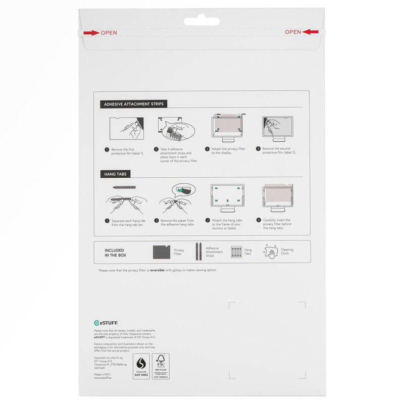 Privacy Filter 16" 355 Mm X  201 Mm 16:9 Supports Touch