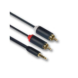 Pro Minijack-Rca 1,0m, Ultra  Soft, 3,5mm - 2x Phono,