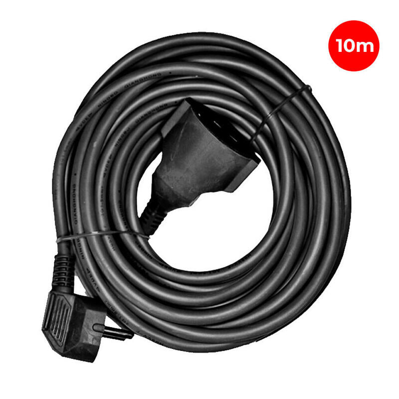 Prolongacion Manguera T/Tl 10m 3x1,5mm Flexible Negra Edm