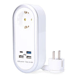 Prolongador Con 1 Toma 2p+T Schuko, 4 Usb (3 X A + 1 X C), 16 A 250 V, Cable H05vv-F, 3g1,5mm² De 1,5 M, Blanco