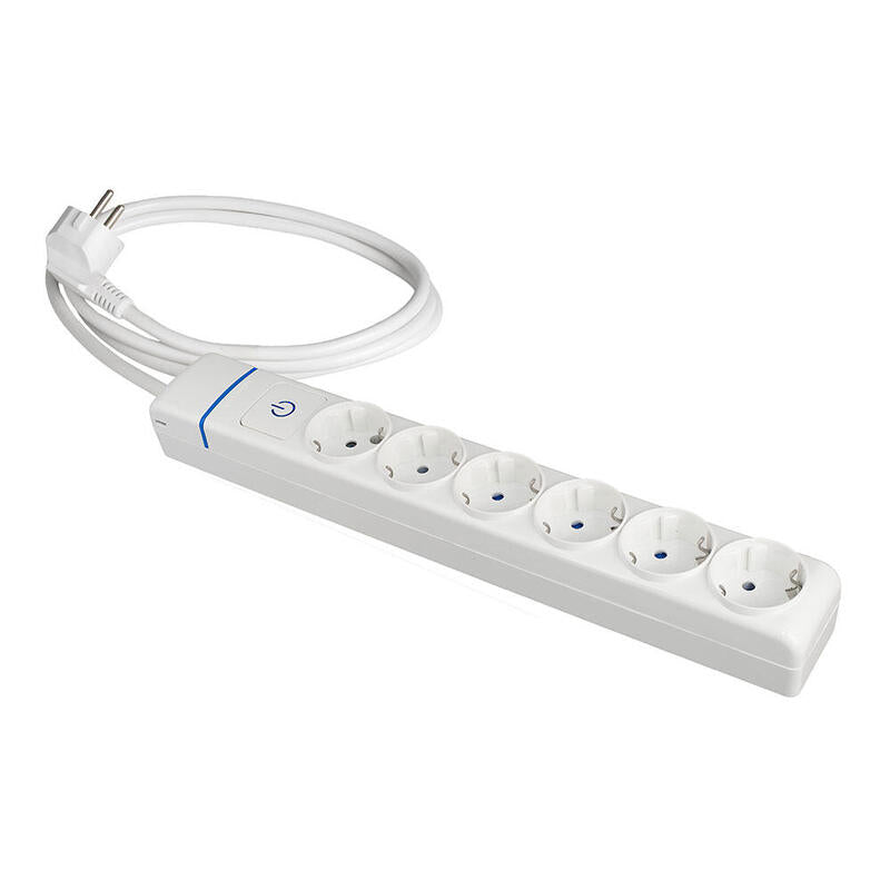 Prolongador Con 6 Tomas 2p+T, 16a 250v Con Interruptor Luminoso. 1.5 M De Cable H05vv-F 3g1,5mm². 8016pil Solera