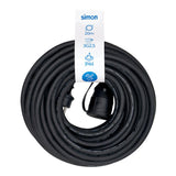 Prolongador Profesional 20 M Ip44 H07rn-F 3 G 2,5 Mm², 1 Toma Con Tapa, 16 A 250 V~, Negro