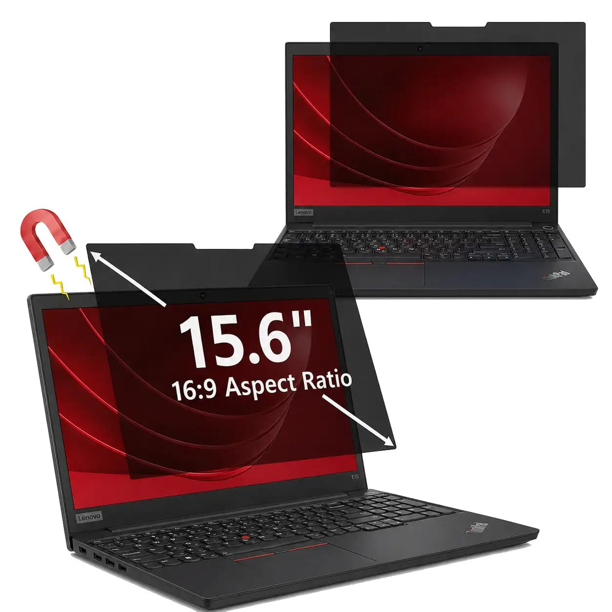 Protector De Pantalla 15.6" Magnético Con Filtro Anti Luz Azul Lenovo Thinkpad T15 G3 G4 Legion 5 15Imh05 351X204 Mm