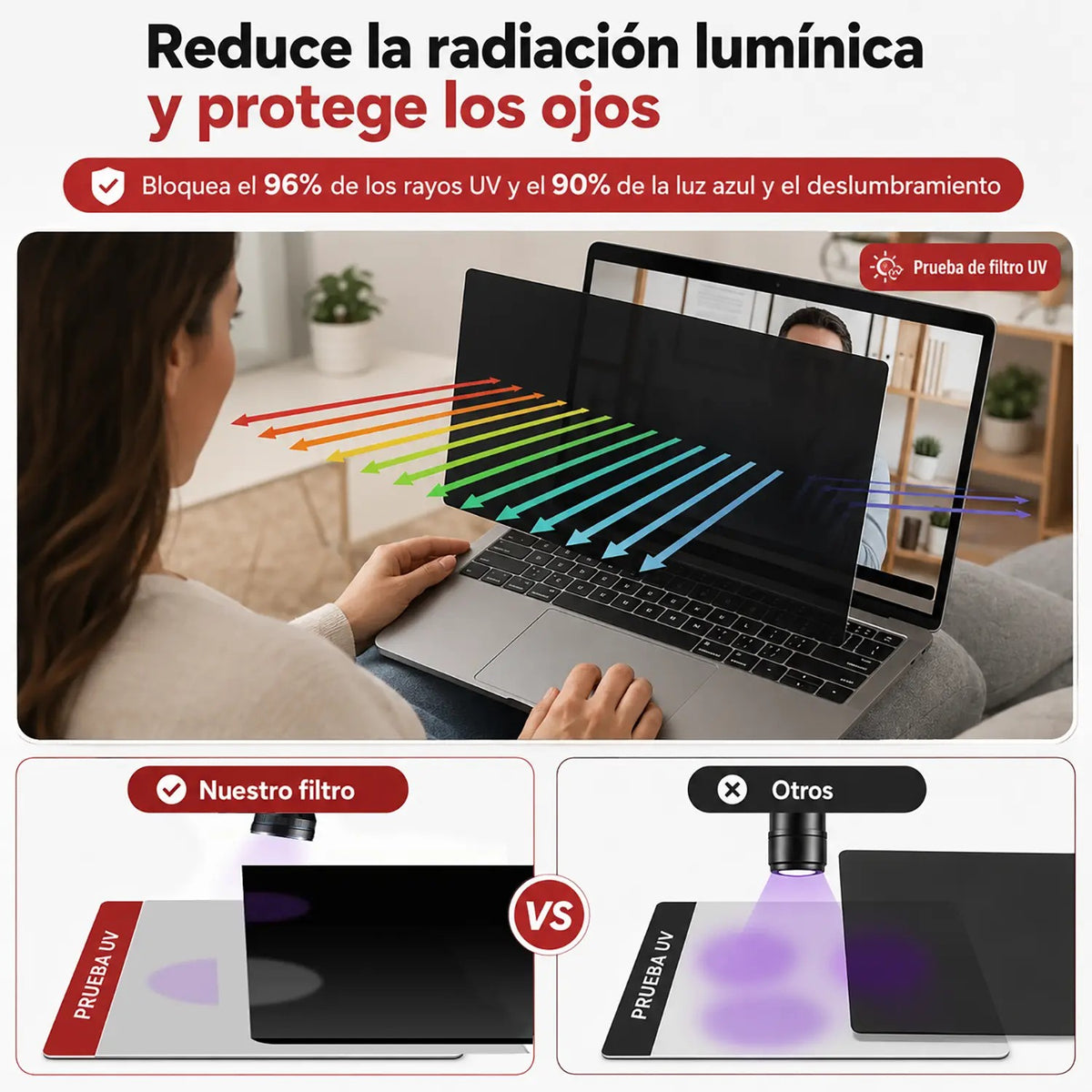 Protector De Pantalla 14" Magnético Con Filtro Anti Luz Azul Para Portátil Lenovo Thinkpad T460 E450 L460 316X184 Mm