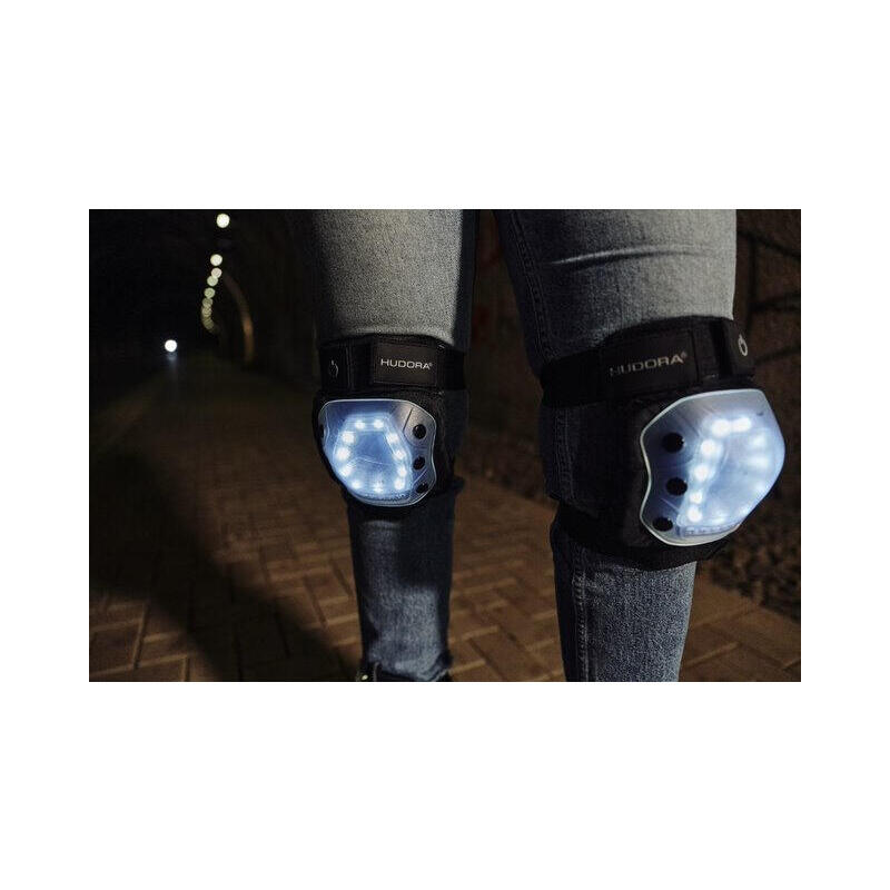 Protectores Led Hudora (Negro, Talla S)