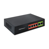 Switch Qoltec 52289 Fast Ethernet Poe 4x Rj45 Poe 2x Rj45 Uplink 65w 10 100 Mb S