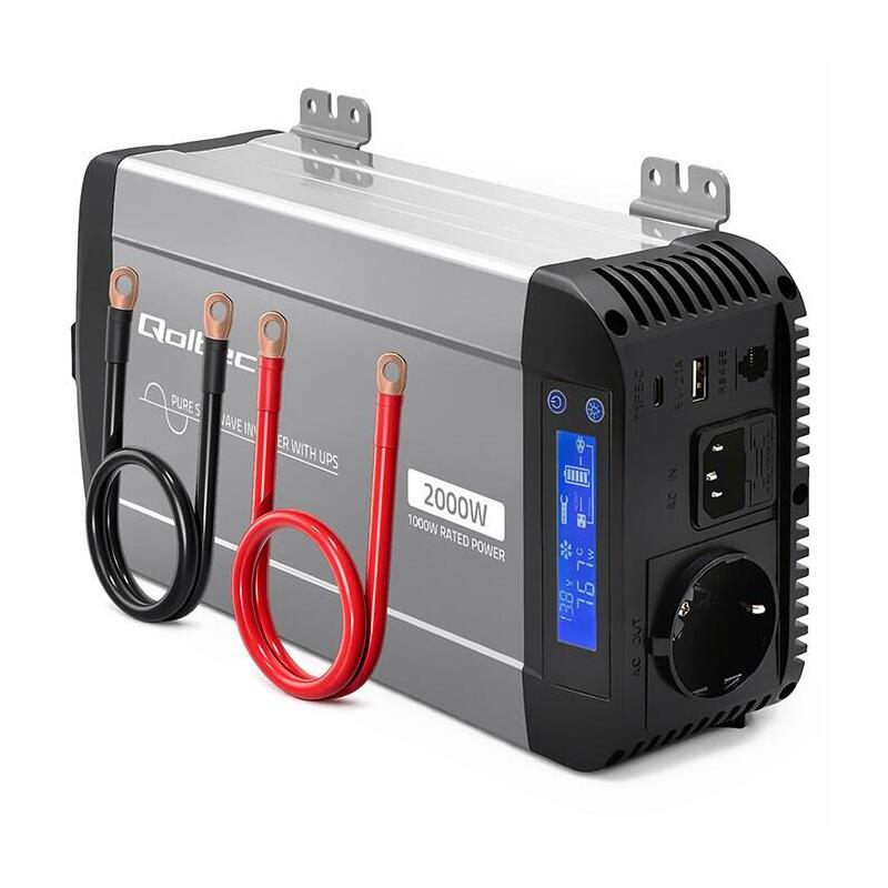 Przetwornica Napiecia Pure Sine Wave 12v Na 230v 1000/2000w Ups Bypass