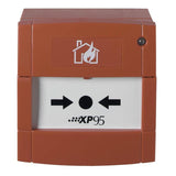 Pulsador Analógico Para Montar En Superficie, Serie 990. Aislador Interno, Con Led Indicador De Estado Y Llave De Prueba. Rojo.