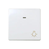 Pulsador Ancho Luminoso Serie 27 Blanco