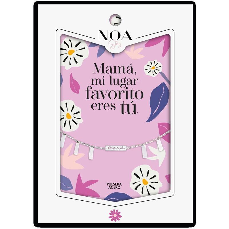 Pulsera Mama Acero Plateado - Mama Mi Lugar Favorito Eres Tu