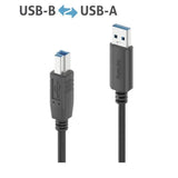 Purelink Is2301-020 Hochwertiges Usb 3.2 Usb-A / Usb-B Cable 2.00m, Negro