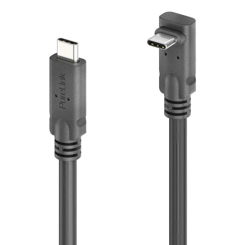 Purelink Microx4 Usb-C Auf 90° Usb-C Cable Usb4 Gen2x2 20gbps, 240w, 2,00 M