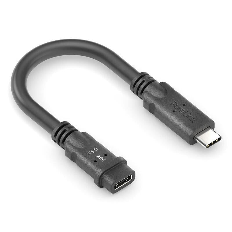 Purelink Microx4 Usb-C Auf Usb-C Portsaver Usb4 Gen2x2 20gbps, 0,10 M