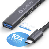 Purelink Sonero Usb 3.2 Gen1x1 Hub - 4 Port Usb-A Macho - 0,50m - Space Gris