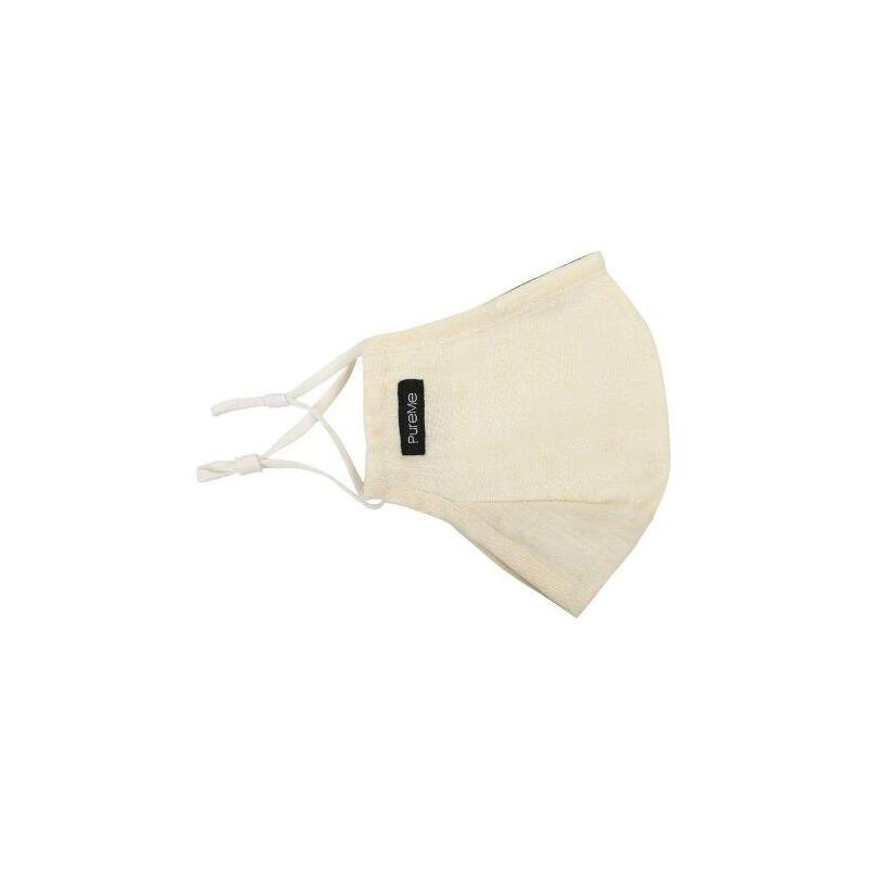 Pureme Reusable / Adjustable Mask Linen 2 Pcs N95 Filters Inside The Package Cream