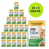 Purina Cat Chow Sterilised With Chicken And Eggplant In Sauce - Comida Húmeda Para Gatos - 26x85g (20 + 6 Gratis)