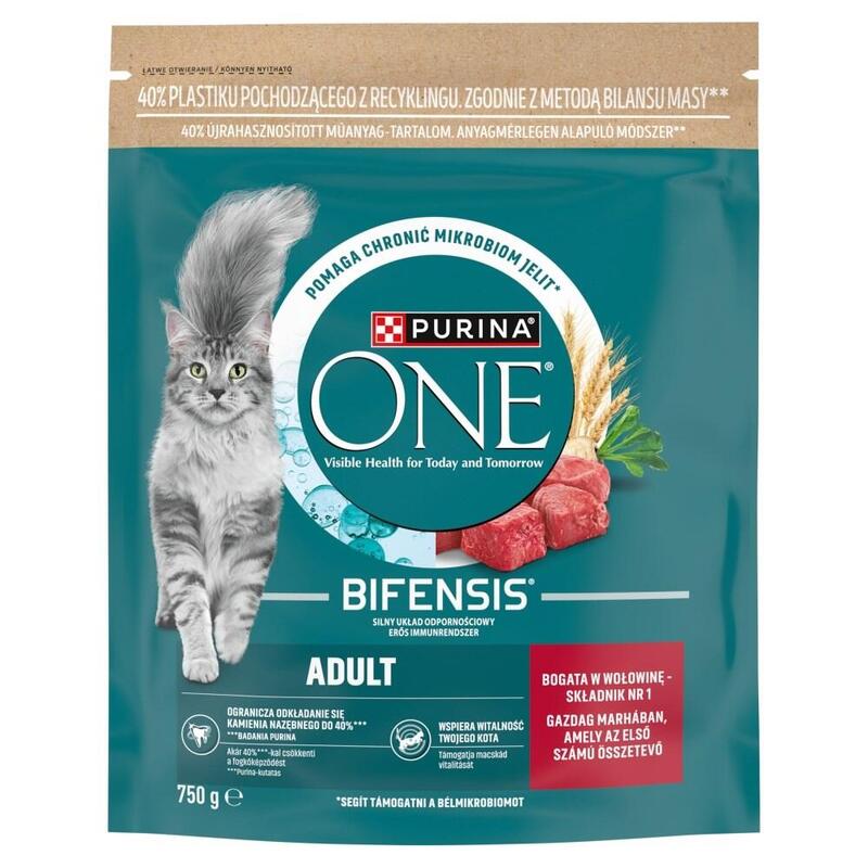 Purina One Ad Bogata W Wolowine I Pelne Ziarna 750g