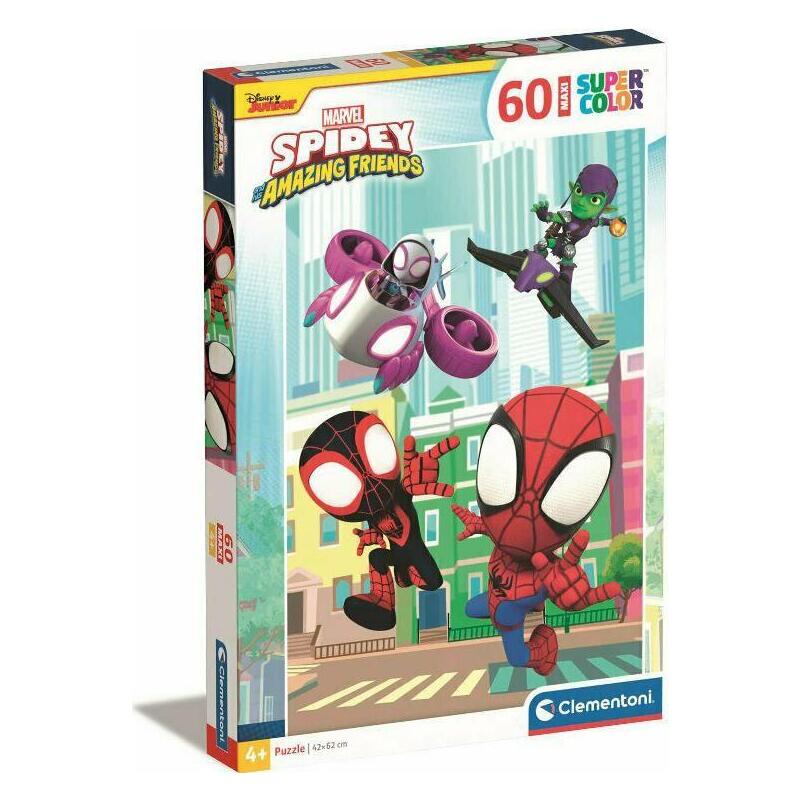 Puzzle Infantil 60 Piezas Maxi Piezas Grandes Spidey Y Sus Amigos