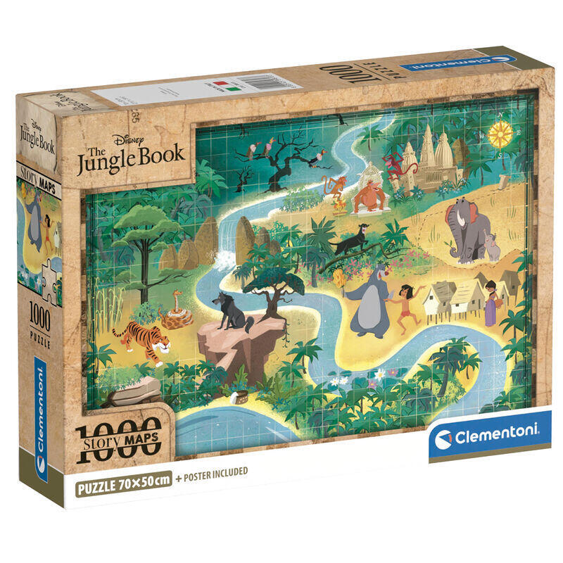 Puzzle Mapa El Libro De La Selva Disney 1000pzs
