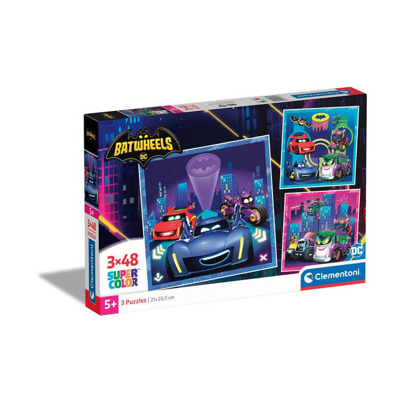 Puzzle Maxi Batwheels 3x48pzs