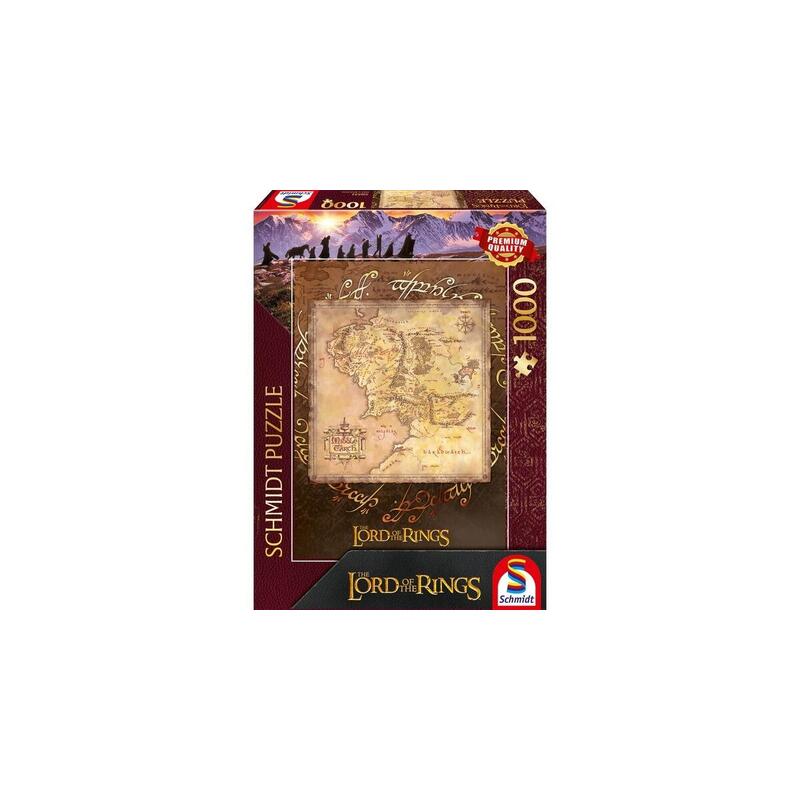 Puzzle Schmidt Spiele El Señor De Los Anillos - La Tierra Media, 1000 Piezas 58551